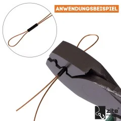 Stahlvorfach braun 10m auf Rolle 6 kg inkl. Klemmhülsen Zite Fishing - 20 Quetschhülsen inklusive