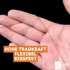 Stahlvorfach braun 10m auf Rolle 6 kg inkl. Klemmhülsen Zite Fishing - Nylonbeschichtung