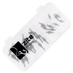 Fixdrops Blei Set 25 STK in Sortierbox 0,5-3g Forellenbleie Grundangeln - Praktische Aufbewahrung mit Sortierbox