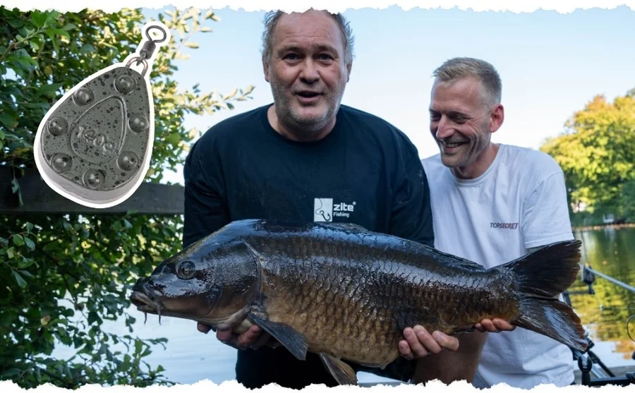 Zite Fishing Grip Karpfenblei 9tlg. 56-140g Durchlaufwirbel integriert Karpfen-Angeln - Unsere Karpfenbleie im Outdoor-Einsatz