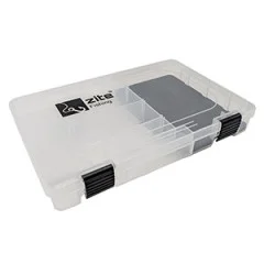 Tacklebox 27,5x18,5x4,5cm Angelbox 5 Fächer Geschlitzte EVA-Schaum-Einlage - Integriertes Maßband