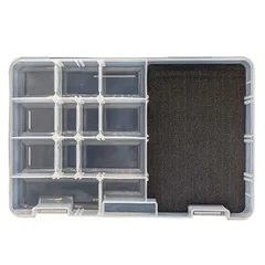 Tacklebox 27,5x18,5x4,5cm Angelbox 5 Fächer Geschlitzte EVA-Schaum-Einlage - Strukturierte Köderaufbewahrung