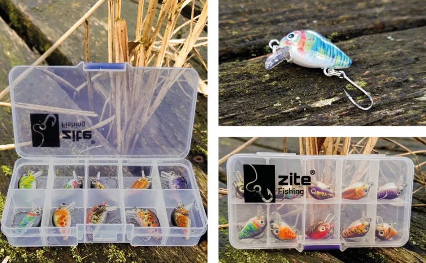 Miniwobbler-Set 10 Stück Forelle Barsch Angeln in Box Zite Fishing - Unsere Mini-Wobbler im Outdoor-Einsatz