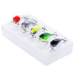 Zite Fishing Wobbler Set - 5 Crankbait Kunstköder 6,5g 5,5cm in Box - Mit Kunstköderbox