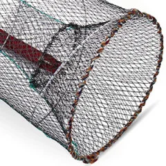 Köderfischreuse Rund 30x60cm mit Futterbeutel und Reißverschluss von Zite Fishing - Ordentliche Größe