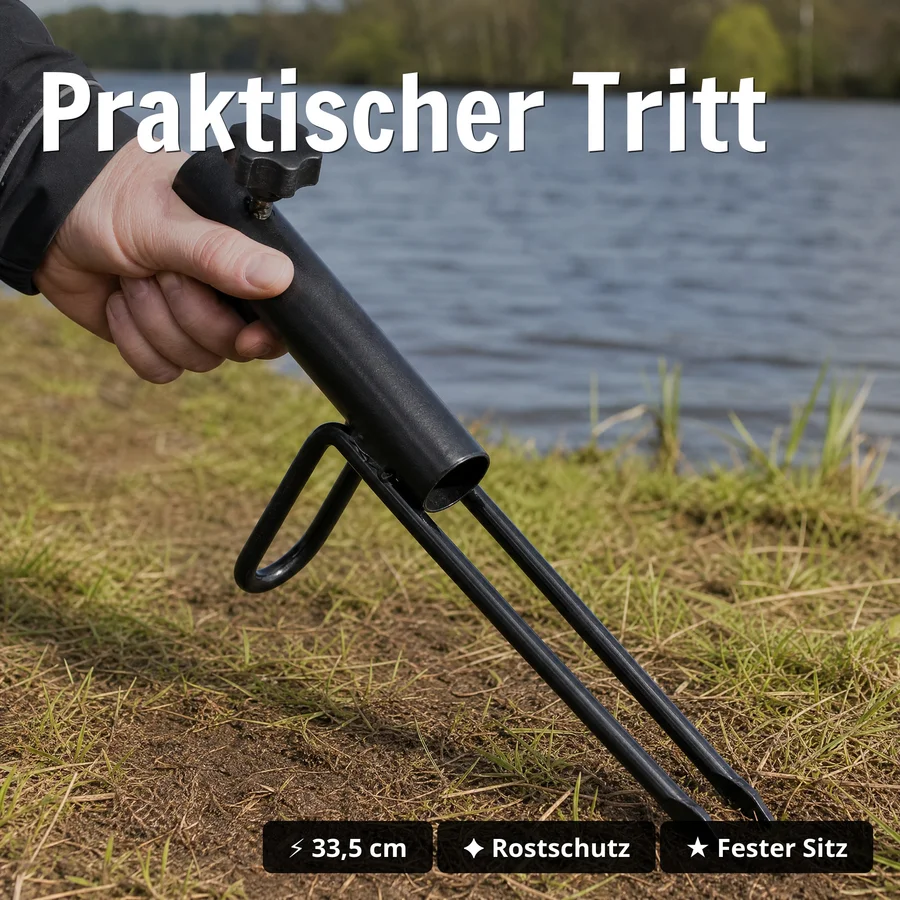 Zite Fishing Schirmstütze für Angelschirm - Praktischer Tritt