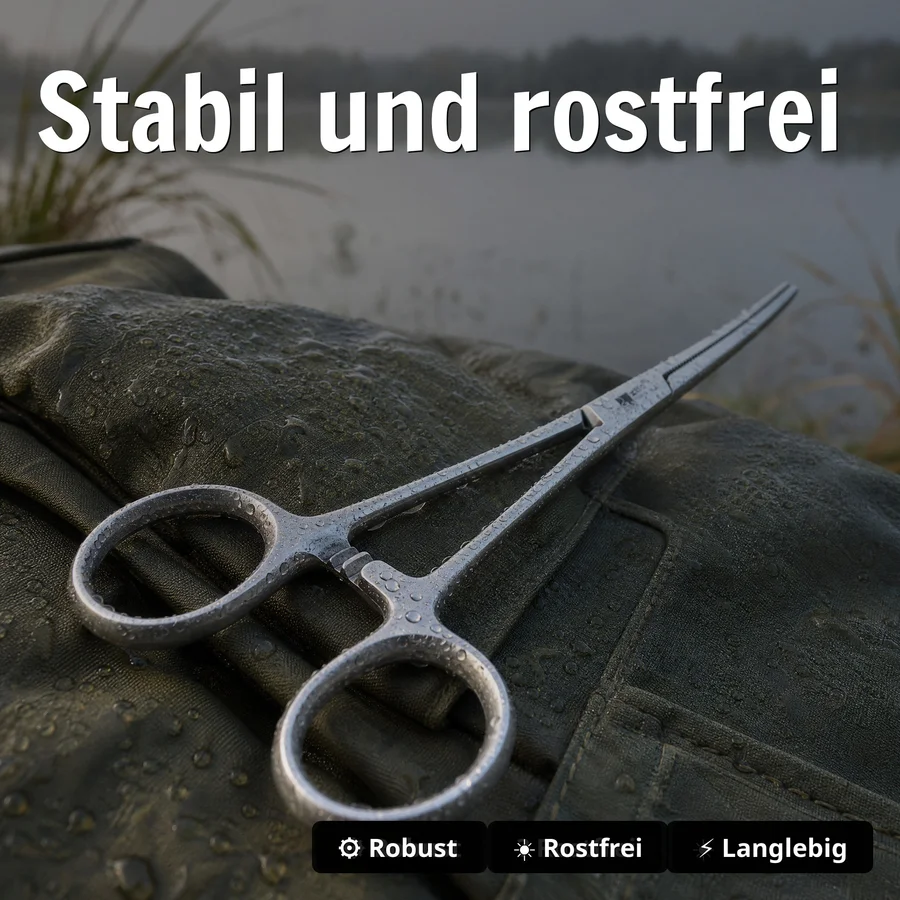 Zite Fishing Hakenlöser Zange Gebogen 18cm als Angelwerkzeug - Stabil und rostfrei