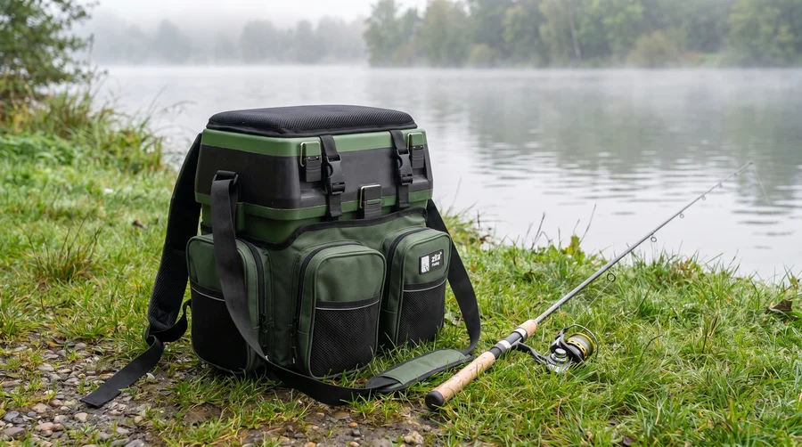 Multi Angel-Koffer-Rucksack & Sitz-Kiepe 3-in-1 – Angelrucksack Sitzkiepe Angelkoffer Zite Fishing  - Detaillierte Übersicht