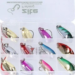 Zite Fishing Großes Forellen-Sortiment mit 24 Spoons und praktischer Köderbox - 24 Forellen-Blinker