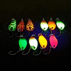 Zite Fishing Großes Forellen-Sortiment mit 24 Spoons und praktischer Köderbox - 9x UV-aktiv