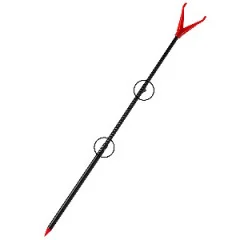 Zite Fishing Teleskop Rutenhalter Set 3 Stück als Rutenständer - Teleskopierbar von 30 bis 75 cm