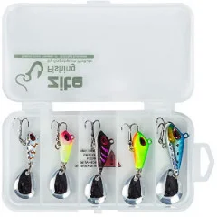 Zite Fishing Jig Spinner Set 6-17g 5 Stück in Box - Praktische Kunstköderbox