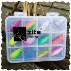Zite Fishing Trout Spoon Forellenköder Set Beidseitig Farbig 12 Stück in Box - Praktische Köderbox