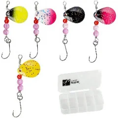 Zite Fishing Neon Forellenspinner Set Ultra Light 2,4g in Box - 5er-Set mit Box