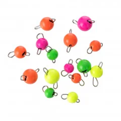 Tungsten Mini Cheburashka Sortiment Neon 0,5-2g Box Zite Fishing - Verschiedene Größen