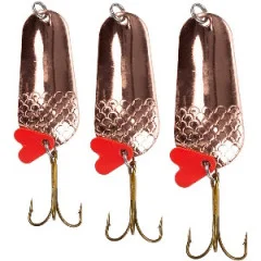 Zite Fishing Blinker Set Kupfer 16-34g 3 Stück - 3 verschiedene Größen