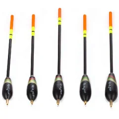 Vorgebleite Waggler Posen Set 5 Stück mit Posenrohr Zite Fishing - Farbige Antennen