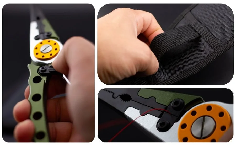 Multi-Angelzange mit Tasche Zite Fishing - Close-Ups der Angelzange