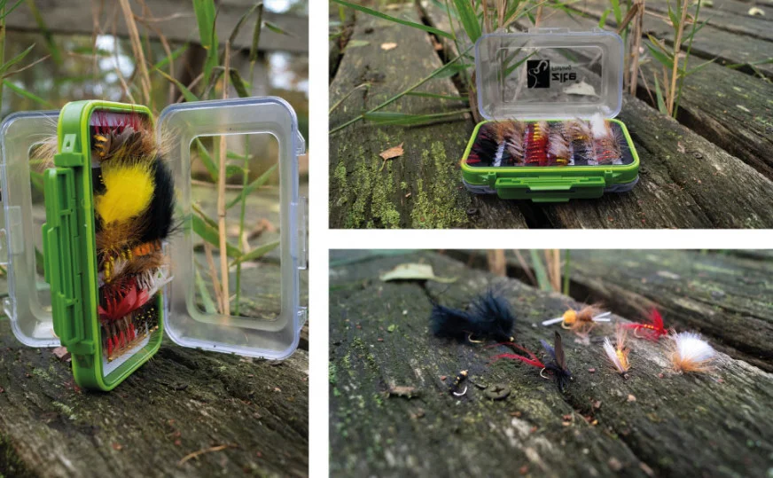 Fliegen Set Fliegenfischen 120 Stück in Box Zite Fishing - Unsere Fliegenbox im Outdoor-Einsatz