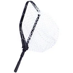 Forellenkescher Trout Spoon Kescher Gummiert PVC Netz Zite Fishing - Angenehmes Transportmaß