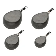 Karpfenblei Sortiment 10 Stück Flat Pear Wirbelblei 40-155g Zite Fishing - Blei-Sortiment