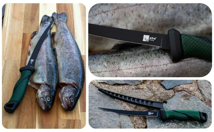Filetiermesser Fisch Beschichtet & Korrosionsbeständig 20cm Zite Fishing - Unser Filetiermesser im Outdoor-Einsatz