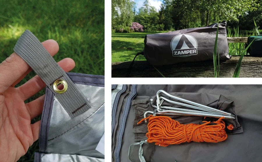 Zamper Tarp Zeltplane grau 3x3 m - Unsere Zeltplane im Outdoor-Einsatz