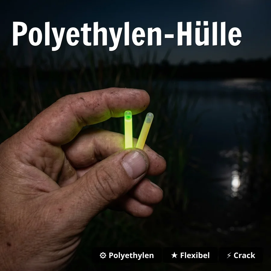 100x Knicklichter Set – 50 Tüten à 2 Stück inkl. Adapter – Gelb & Grün – Nachtangeln Zite Fishing - Polyethylen-Hülle