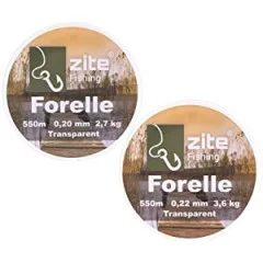 Monofile Schnur Forelle 0,22 mm 550 m Angelschnur Zite Fishing - Vielseitig Einsetzbar