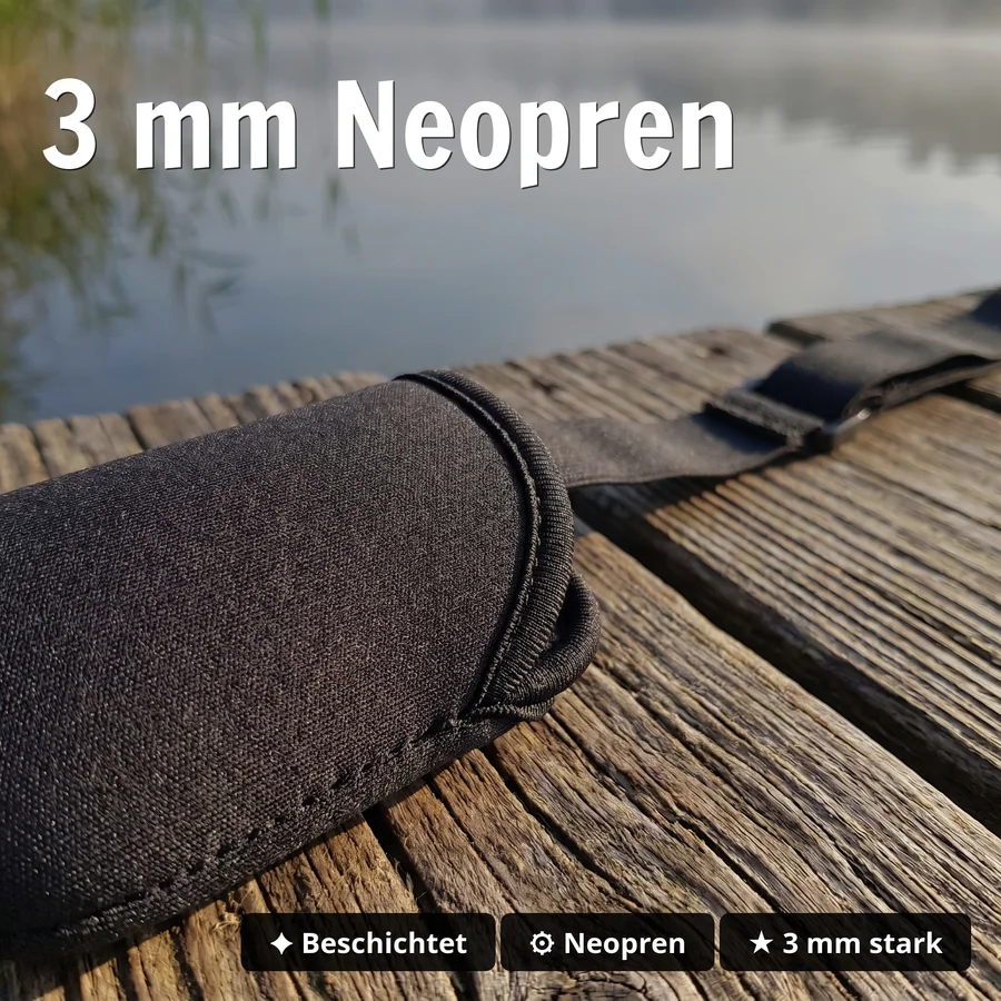 Rutenschutz Verstellbar – Neopren Rutentasche 80–220 cm für Spinn-, Feeder- & Matchruten Zite Fishing - 3 mm Neopren