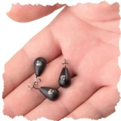 Shallow & Jika Rig Tungsten Fastach Gewichte 7g 3er Pack mit Einhänge-Clip Zite Fishing - 7-Gramm-Tungsten-Gewichte für präzise Köderkontrolle