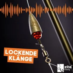Zite Fishing Carolina Ready Rig #2/0 Offset Haken mit 14g Bullet-Blei 80cm fertige Raubfisch-Montage - Glasperle für akustische Reize