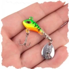 Jigspinner Set 5-15g Neon Spin Jigs 5 Stück mit Köderbox - Robuste Bauweise maximale Reize bei jedem Wurf