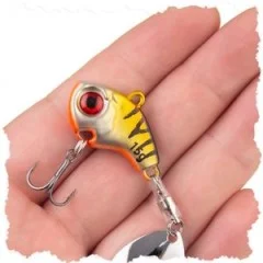 Jigspinner Set 10-20g Neon Spin Jigs Zander & Barschköder 5 Stück mit Köderbox - Starke Lockwirkung durch Farben & Rotation