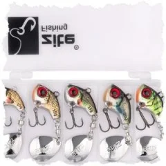 Zite Fishing Jigspinner Set 10-20g Natur Spin Jigs 5 Stück mit Köderbox - Fünf Spinnerköder in dezenten Naturfarben