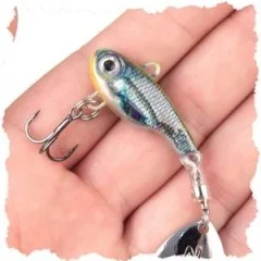 Zite Fishing Jigspinner Set 5-15g 3D Natur Design Spin Jigs Köder 5 Stück mit Köderbox - Stabiler Lauf & gezielte Reize