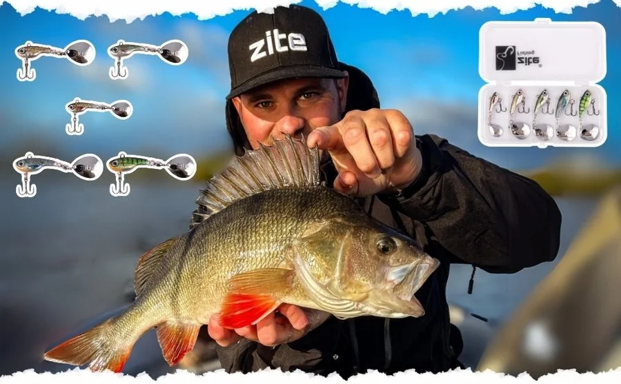 Zite Fishing Jigspinner Set 5-15g 3D Natur Design Spin Jigs Köder 5 Stück mit Köderbox - Unsere Jigspinner im Outdoor-Einsatz