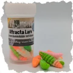 Attracta Larv Forellenköder Schock Mix Käse Aroma Floating Edition 3,5 cm 8 St. Gummiköder - Maximale Sichtbarkeit