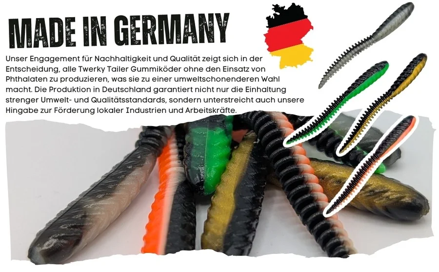 Zite Fishing Twerky Tailer Dark Mix Käse 7 cm 8 STK 3in1 Gummiköder Forelle - Detaillierte Übersicht