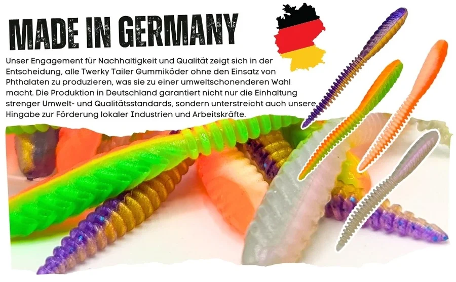Zite Fishing Twerky Tailer Shiny Mix Knoblauch 7 cm 8 STK 3in1 Gummiköder Forelle - Detaillierte Übersicht