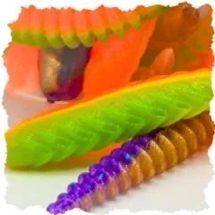 Zite Fishing Twerky Tailer Shiny Mix Knoblauch 7 cm 8 STK 3in1 Gummiköder Forelle - Vielseitiges 3in1-Köderkonzept