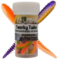Zite Fishing Twerky Tailer Shiny Mix Knoblauch 7 cm 8 STK 3in1 Gummiköder Forelle - Langlebige Qualität – Made in Germany