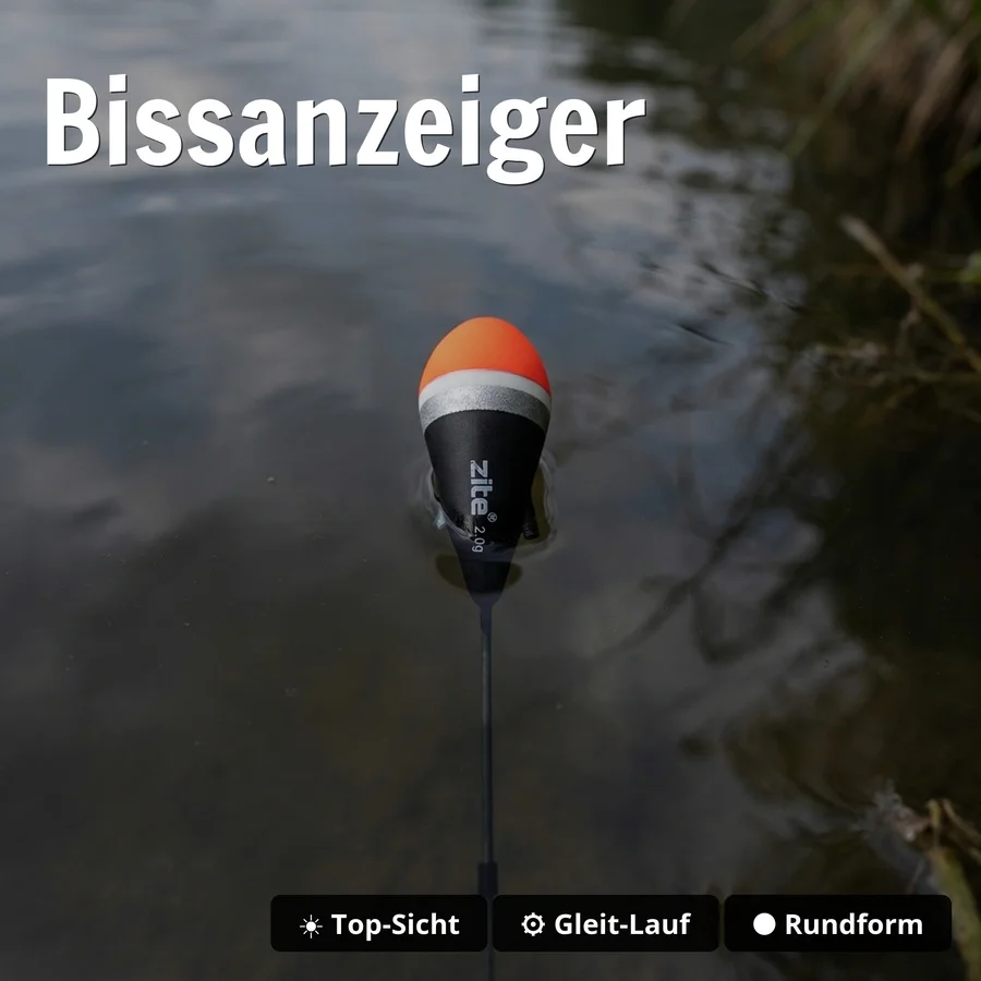 Zite Fishing Schlepp-Posen Set Rund 2g - Forellenpose mit Zubehör für Forellensee - Bissanzeiger