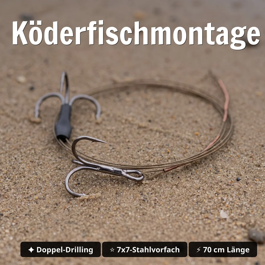 Deadbait Kristall-Hechtposen Sortiment - Raubfischposen mit Köderfisch System, Bleigewichte & mehr für das Hechtangeln - Köderfischmontage
