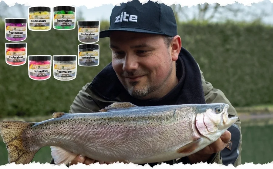 Troutmallows Angelköder Forelle Grün Knoblauch-Aroma 40 g Zite Fishing - Unsere Troutmallows im Outdoor-Einsatz!
