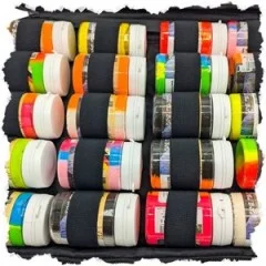 Forellenteig Tasche 23x36x6cm für 20 Forellenpasten Dosen Wasserfest & Tragbar - Viel Platz für vielseitige Teigköder