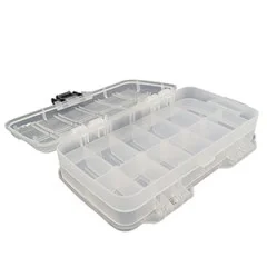Zite Fishing Double Face Sorting Box Set 21 x 13 x 6,1 cm 3 STK je 18 Fächer für Metallköder, Jigspinner & Spoons - Doppelseitige Aufbewahrung für optimale Organisation