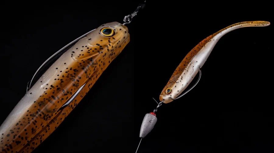 Zite Fishing Inzite Pinshad Lightning Perch 12,5 cm – UV-aktiver Gummiköder für Zander & Barsch, 5 Stück - Präzise Montagehilfe im Rücken