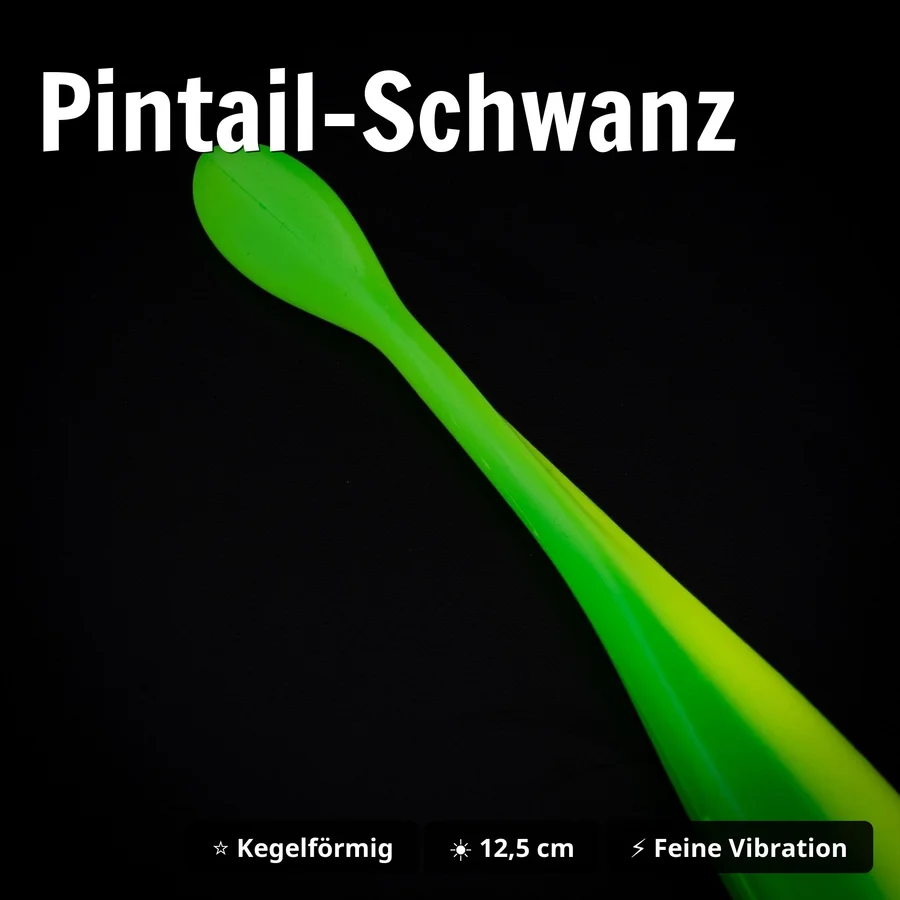 Zite Fishing Inzite Pinshad Golden Voltage 12,5 cm – 5 Stück Gummiköder für Zander & Barsch - Pintail-Schwanz