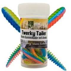 Twerky Tailer Gummiköder Forelle Starterset mit Tungsten Jighaken & Cheburashka Zite Fishing - 5 Twerky Tailer Sorten für vielseitige Einsatzmöglichkeiten